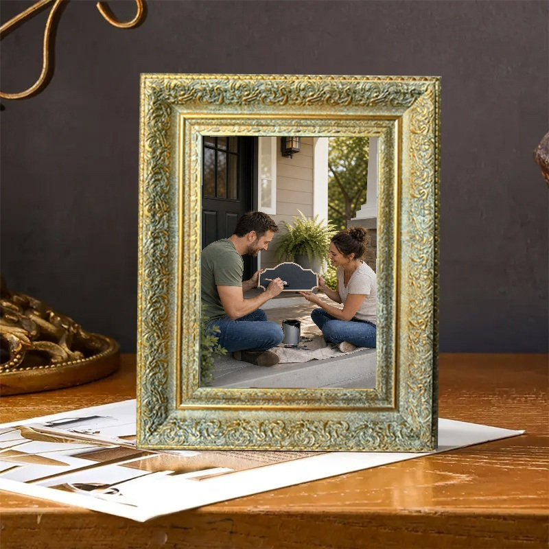 Cadre de table 11 pièces x 11 "or antique 11 pièces pour mémoire, Antique Gold, 3, 11" W x 14" H