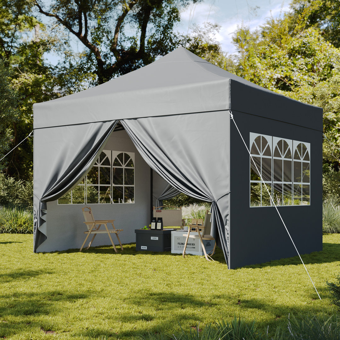 Pop Up Gazebo with Sides Waterproof Outdoor Canopy with Wheeled Carry bag Heavy Duty Instant Shelter for Garden Party BBQ