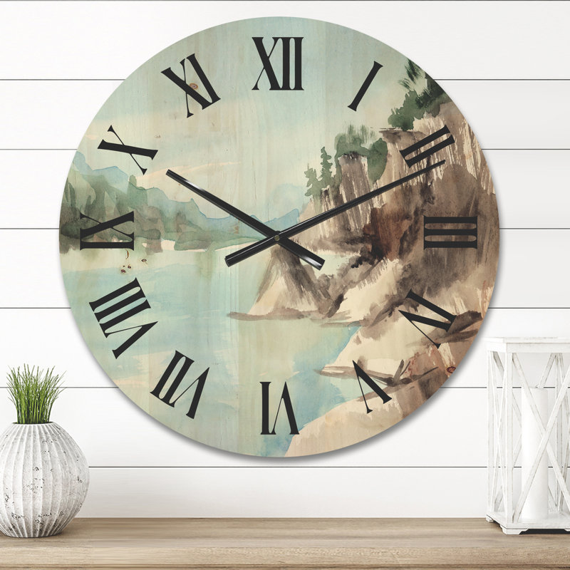 Horloge murale Rocks by the Lake, Moyen