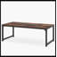 Table de salle à manger pour 6 à 8 personnes, table de cuisine industrielle avec structure en métal