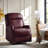 Elimelec Genuine Leather Manual Swivel Recliner-1900425792