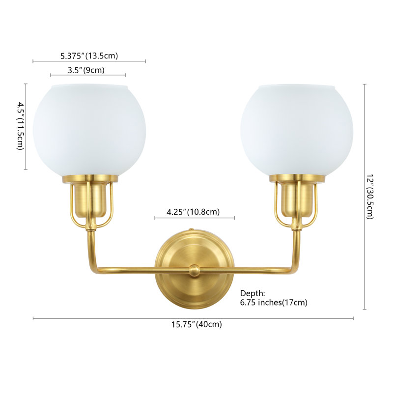 Nuhi Armed Sconce, White, 12'' x 15.75''