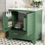 Meuble-lavabo de salle de bain avec lavabo en céramique - Armoire de rangement multifonctionnelle avec portes de 30 po