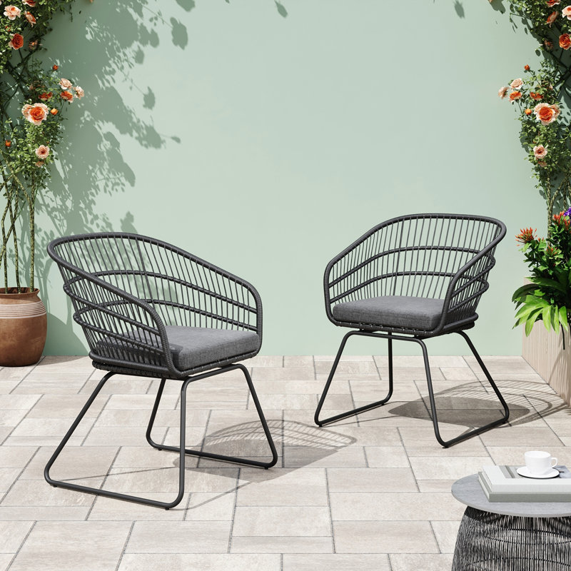 Ensemble de 2 chaises d'extérieur Farmhouse, Gris, Gris