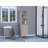 Linen Cabinet Jannes, Two Open Shelves, Single Door, Light Gray Finish-1577169984