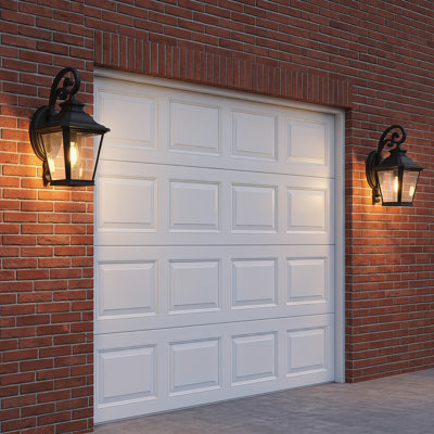Matte Black Outdoor Wall Lantern Sconce with Clear Glass