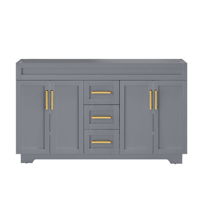 DodreHome 60" Bathroom Vanity Without Top Quick Assembled Plywood