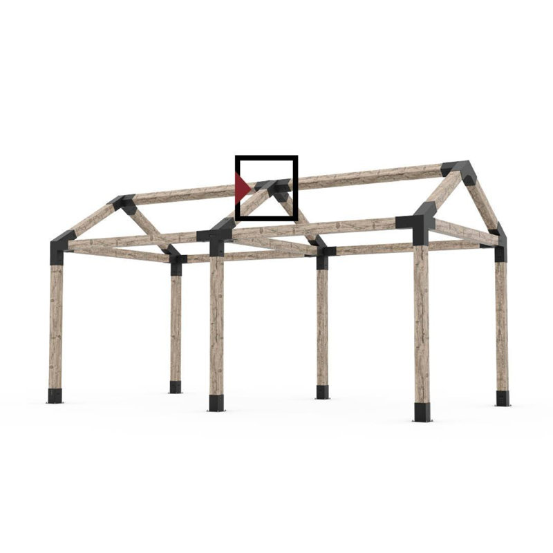 Toja Peak Quad 30 (Peak Quad) pour poteaux en bois 4X4 | 1 paquet