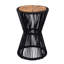 Élégante table d'appoint d'extérieur en bois d'acacia, corde et fer, résistante aux intempéries pour patio, terrasse, jardin, balcon, style minimaliste moderne