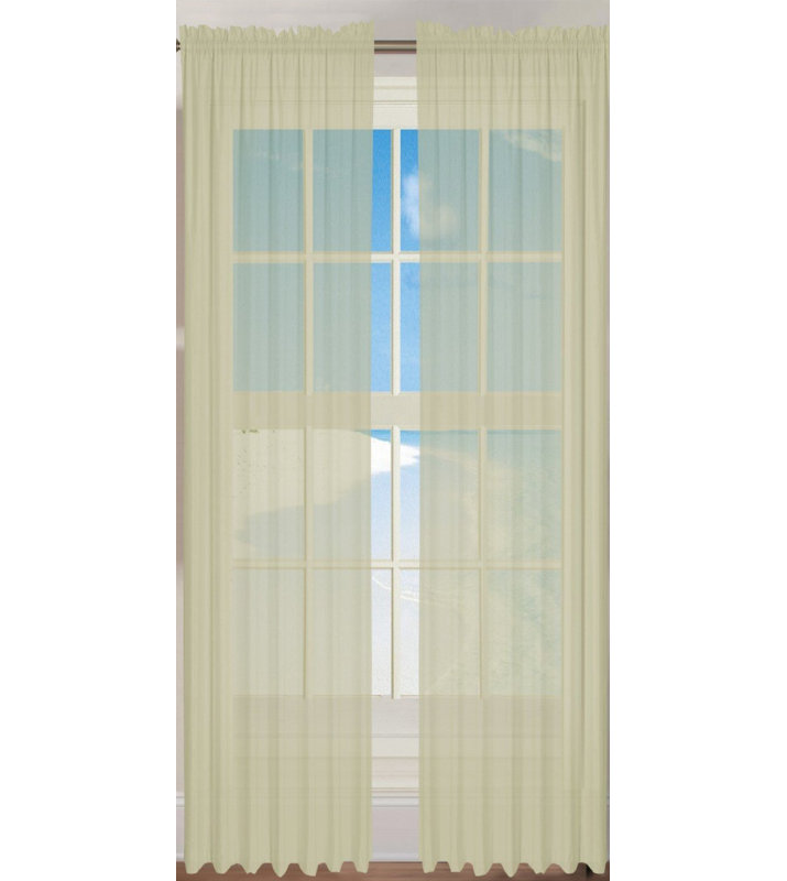 Ensemble de panneaux de rideau 2 pièces, Beige, L 84" x 60" W