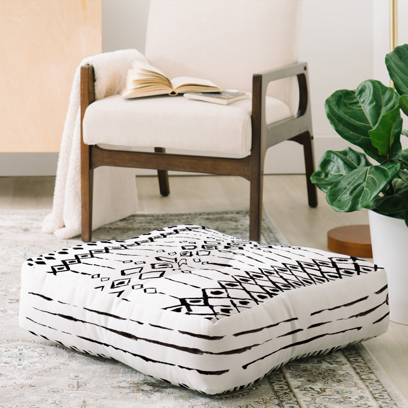 Wonder Forest Boho Loco Square Pillow Cover & Insert, Black