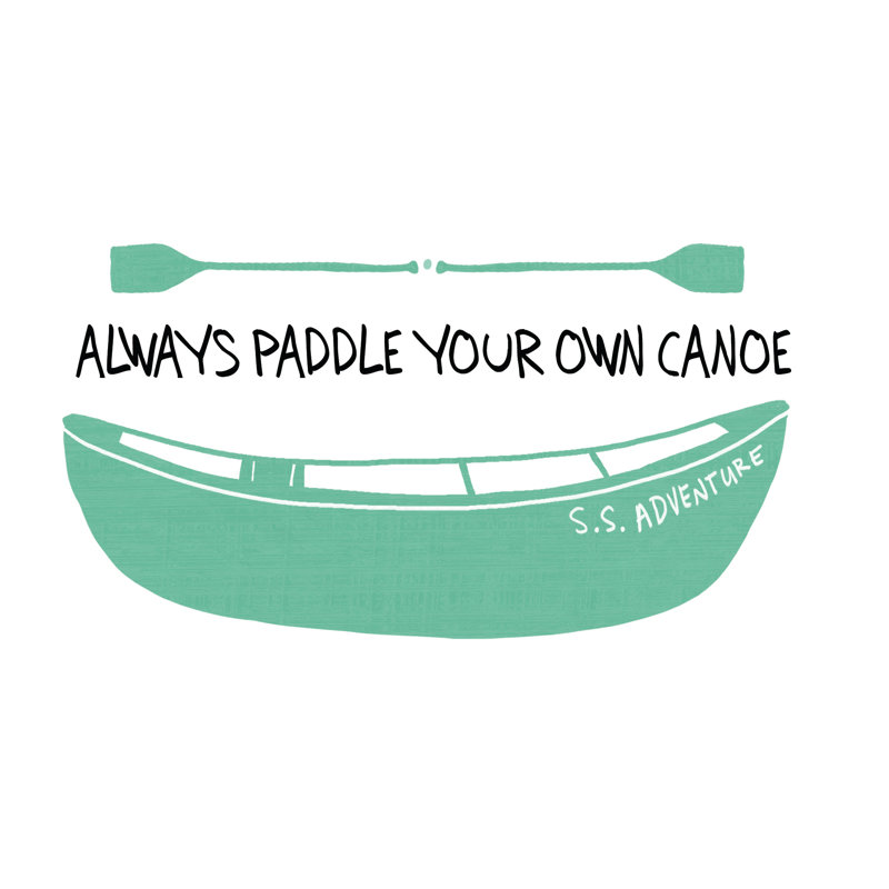 Paddle Your Own Canoe - Wrapped Canvas Art Prints, 20cm H x 30cm W x 3.8cm D
