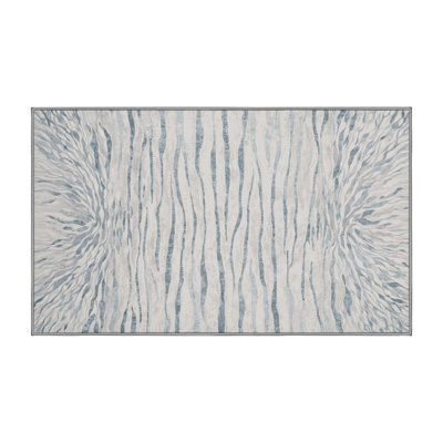 Machine Washable Gray Area Rug