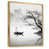 Toile avec cadre flottant or