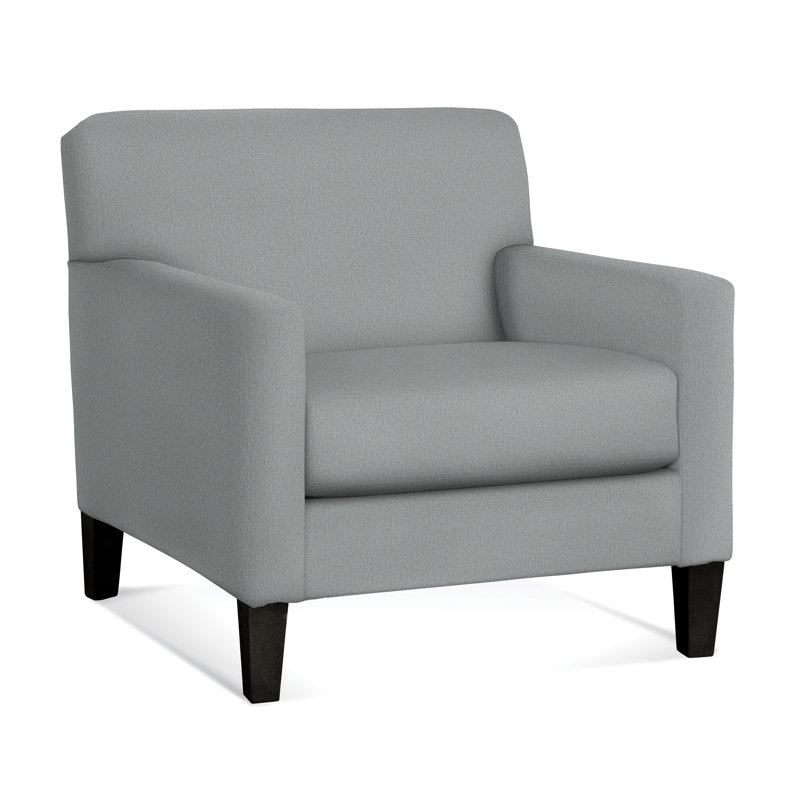 Tampa Armchair, Light Blue Performance Fabric; 0851-55, Frost White