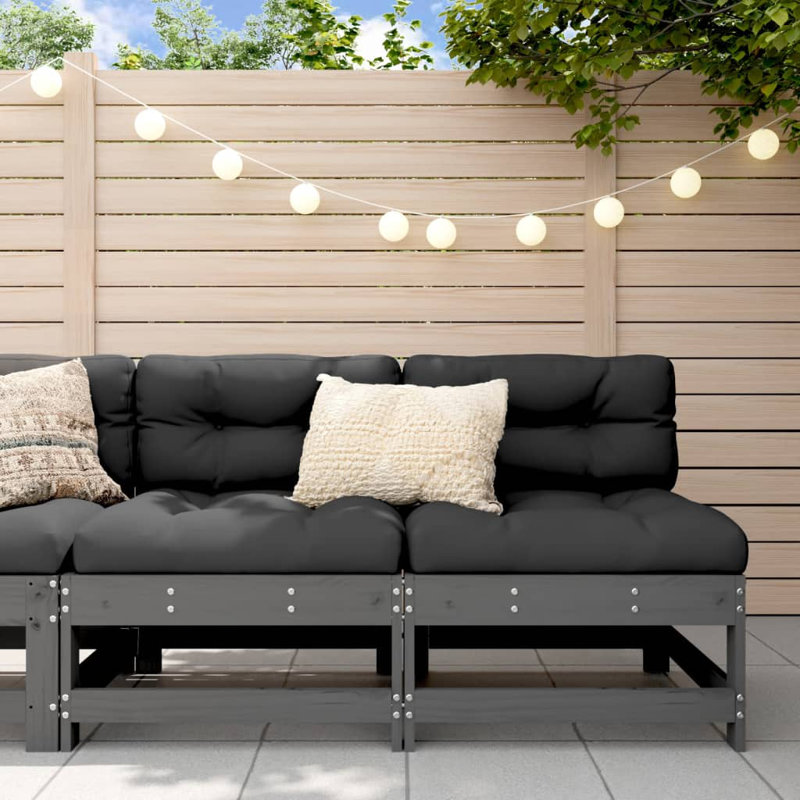 Newbill 62cm Wide Rectangle Patio Sofa, Grey