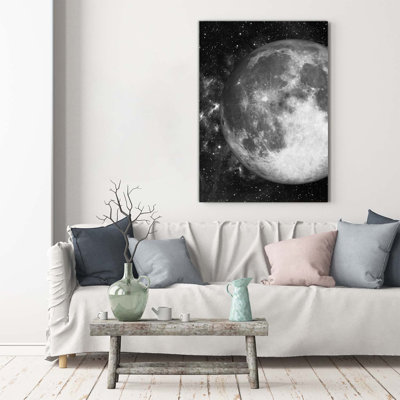 Moon 1 Piece Wrapped Canvas Wall Art