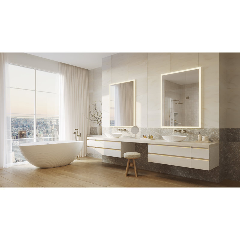Aio Reserve Cabinet, Edge Lit, Right Hinge, 24" x 48" x 4"