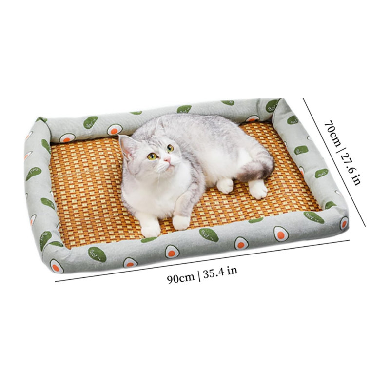 Tapis pour animaux de compagnie, nid pour chat, chenil pour chien, glace pour animaux, tapis pour animaux, lit pour animaux 35,5 * 28 pouces