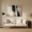 Abstrait paysage 94, art mural gris en métal