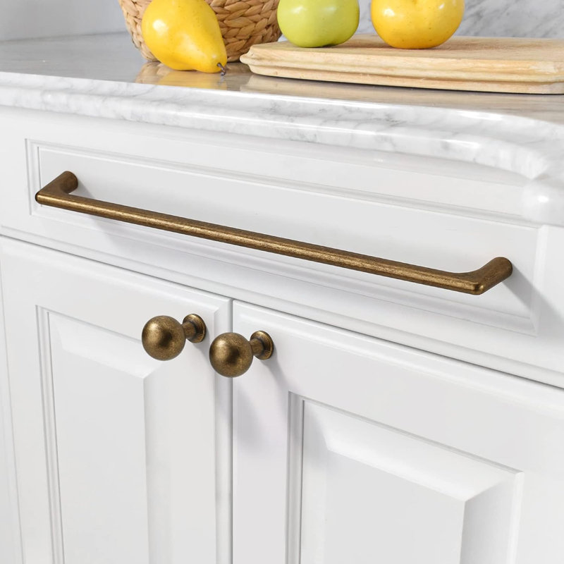 Paquet de 10 poignées d'armoire - poignées d'armoire de cuisine à trou central, poignées de tiroir durables pour armoires, armoires, commodes et garde-robes