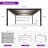 PURPLE LEAF 13' x 15' Louvered Pergola with LED Strip Lights and Control Panel for Patio Deck Garden Yard Gray-123282967