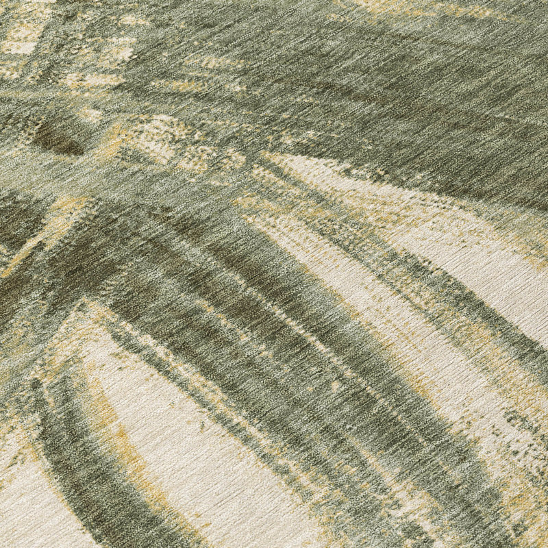 Tapis abstrait lavable à la machine intérieur / extérieur ACN2421, Rectangle 1 pi 8 po x 2 pi 6 po