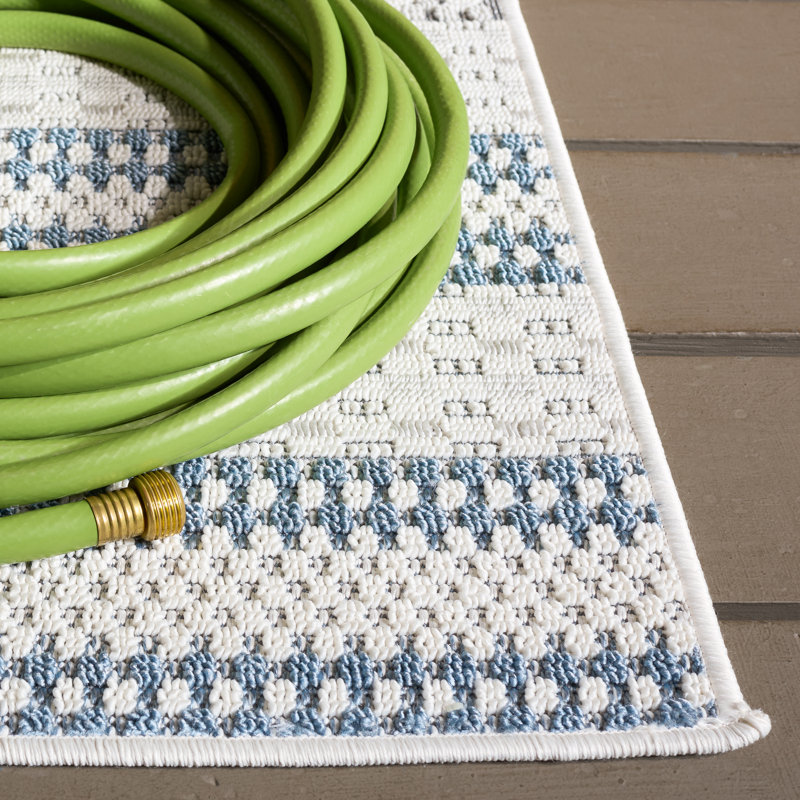Tapis d'intérieur à motif géométrique Veranda Performance, Rectangle 4pi x 6 pi