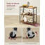 Kitchen Shelf On Wheels, Serving Trolley With 3 Shelves, 80X40x89cm-1508780795