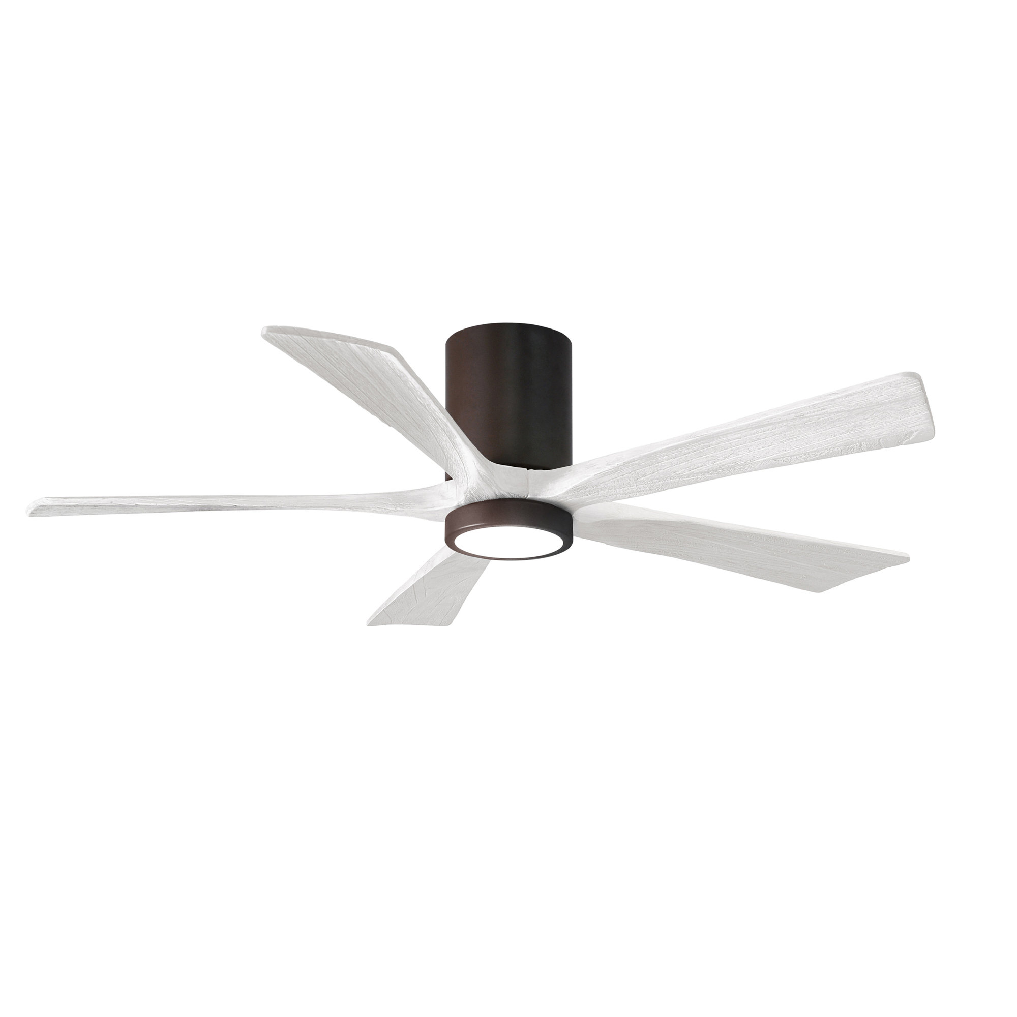Irene 5 - Blade LED Ceiling Fan with Light Kit Included, 52", Textured Bronze, Matte White
