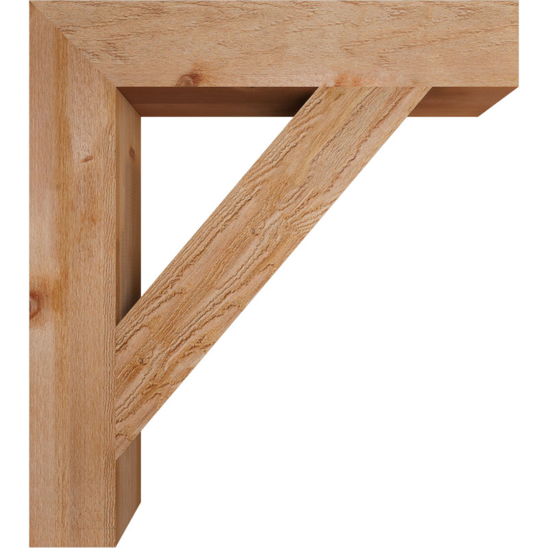 Support de bloc traditionnel, H 38 po x l 6 po x P 34 po, Cèdre rouge de l'Ouest (scié brut)