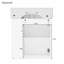 Meuble-lavabo flottant moderne de 21,6 po avec lavabo en céramique et rangement latéral, parfait pour les petites salles de bain-1610704645