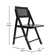 Aayah Commercial Grade Cane Rattan Folding Chairs with Solid Wood Frame and Seat