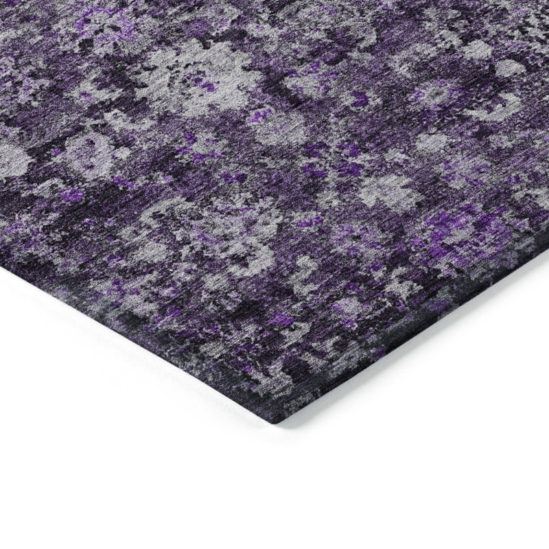 Tapis d'intérieur lavable oriental lilas et lavande 8 pi x 10 pi