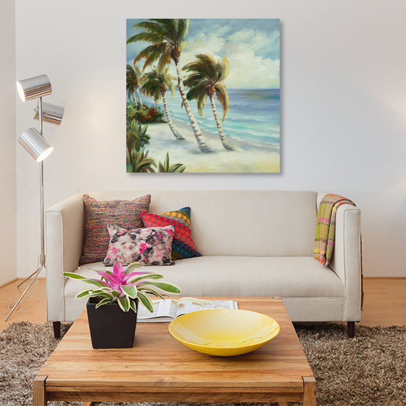 «Tropical IV», reproduction sur toile, H 12 po x l 12 po x P 0,75 po, Pas de tapis, Toile tendue