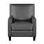 Fauteuil inclinable à dossier poussoir de style transitionnel de couleur grise