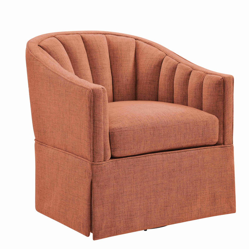 Fauteuil d'appoint pivotant à jupe, Corail