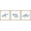 Fiery Sharks Triptych - 3 Piece Single Picture Frame Painting Set-66960545