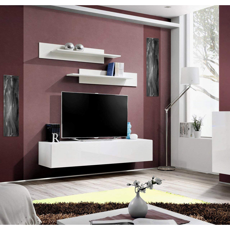 Vredenburgh Floating Entertainment Centre for TVs up to 88", White