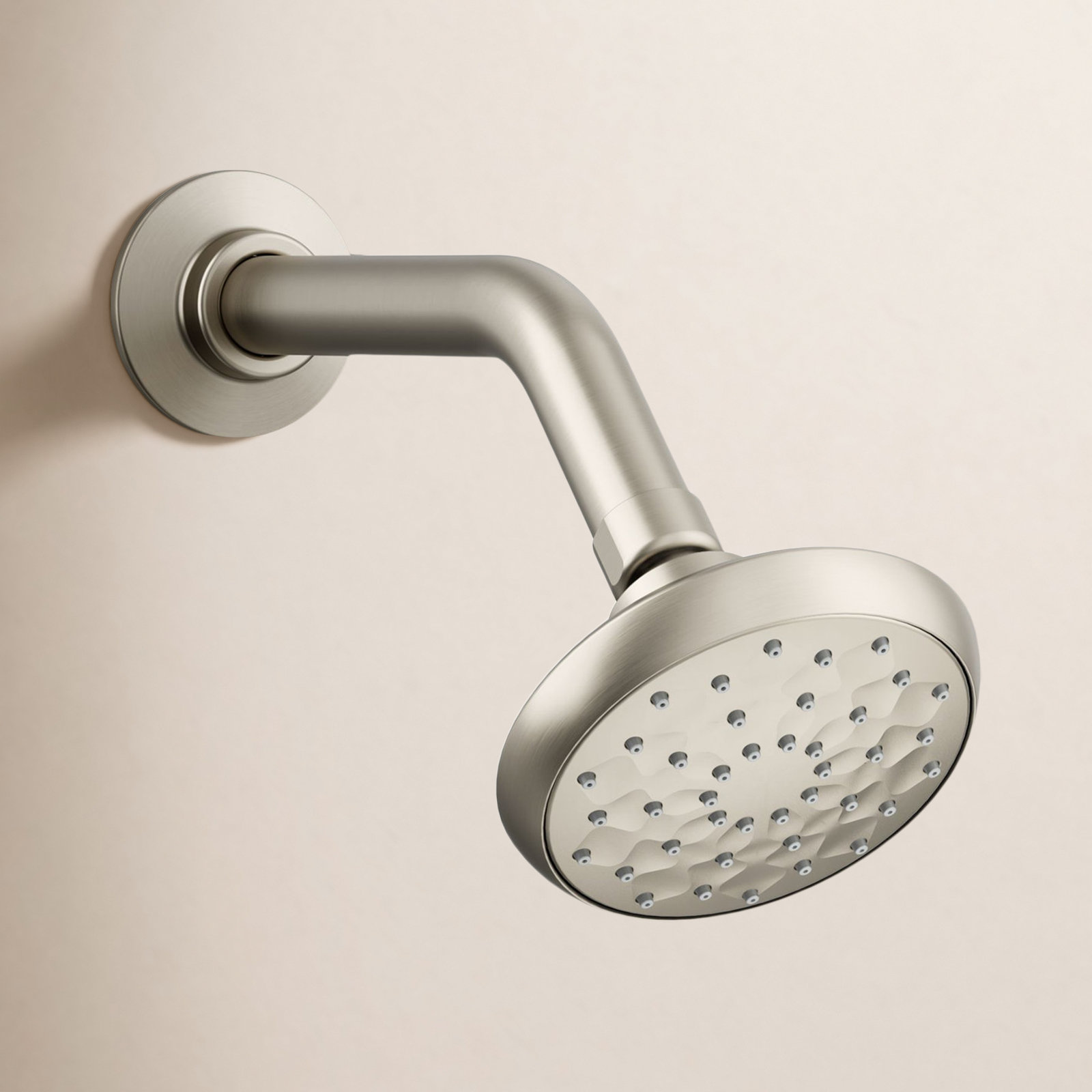 Awaken Single-Function Fixed Shower Head, Vibrant Brushed Nickel, 1.5 GPM