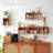 Solid Oak Wall Shelf With Multi-Cubby Design