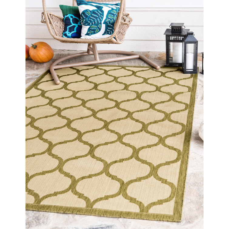Tapis beige / vert Vivian