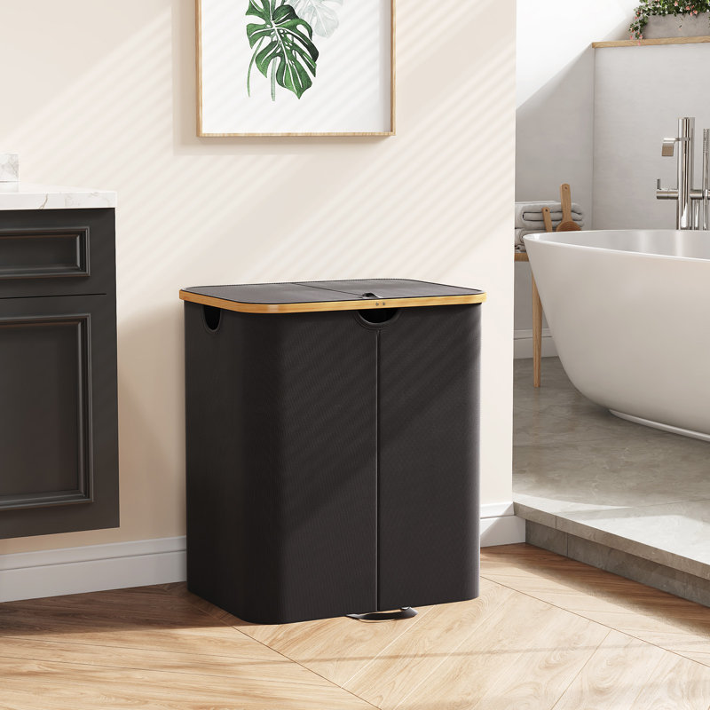 Wood Laundry Hamper, 20.866cm H x 14.961cm W x 23.622cm D