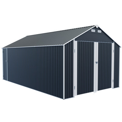 CaneCreations 12×20 Ft Outdoor Storage Building,bicycles,lawnmowers,vehicles,well - Lit,well Ventilated,4 Vents,lockable Side Portal,heavy Duty Galvanized Framework