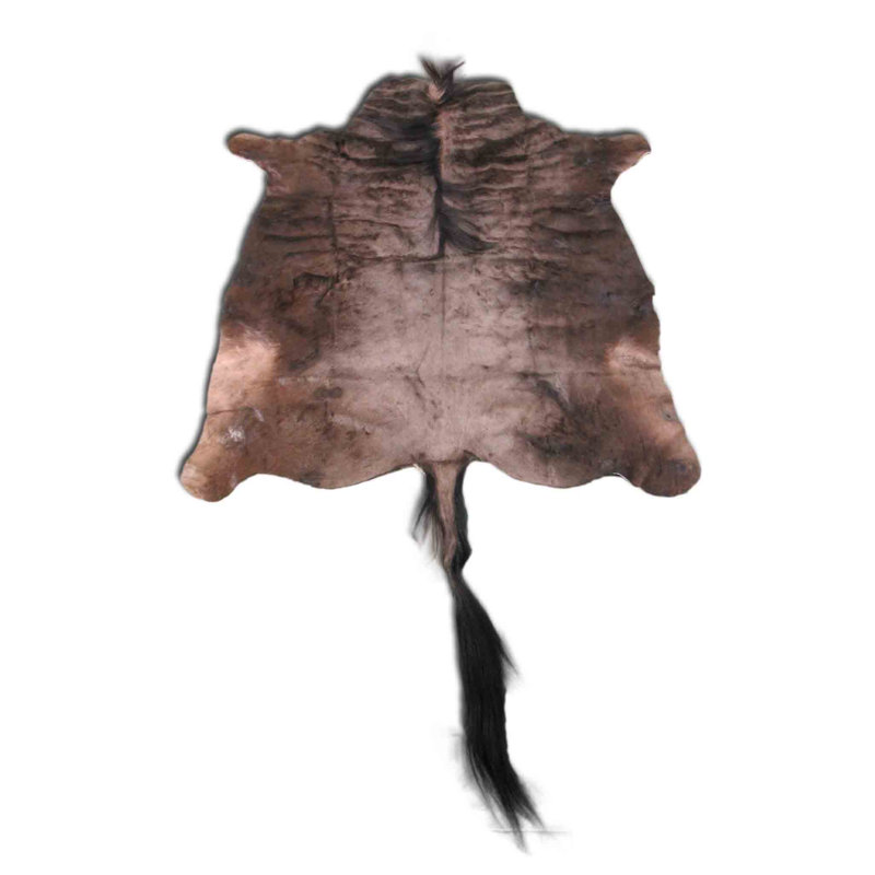 Bessye Handmade Real Wildebeest Skin Rug