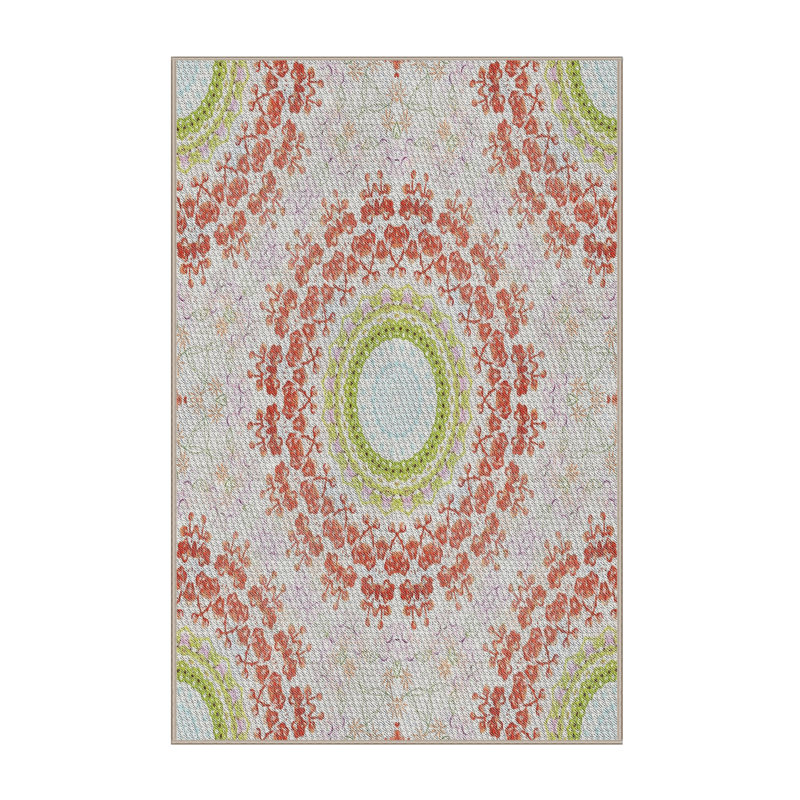 Tapis vert/rouge tissé à la machine, Tapis de couloir 2 pi x 5 pi