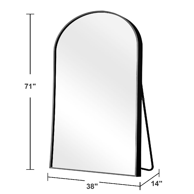 Miroir pleine grandeur Alirra, Noir, 71 po x 38 po