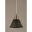 Cord Hung Mini Pendant Shown In Black Copper Finish With 10" Amber Crystal Glass-32464174-32464200-32464180