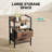 2 Drawer Nightstand with Charging Station & LED Light Strip-140102881