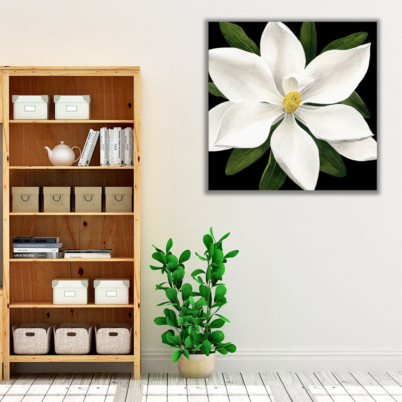 «Midnight Magnolia I», reproduction d'art sur toile, H 16 po x l 16 po